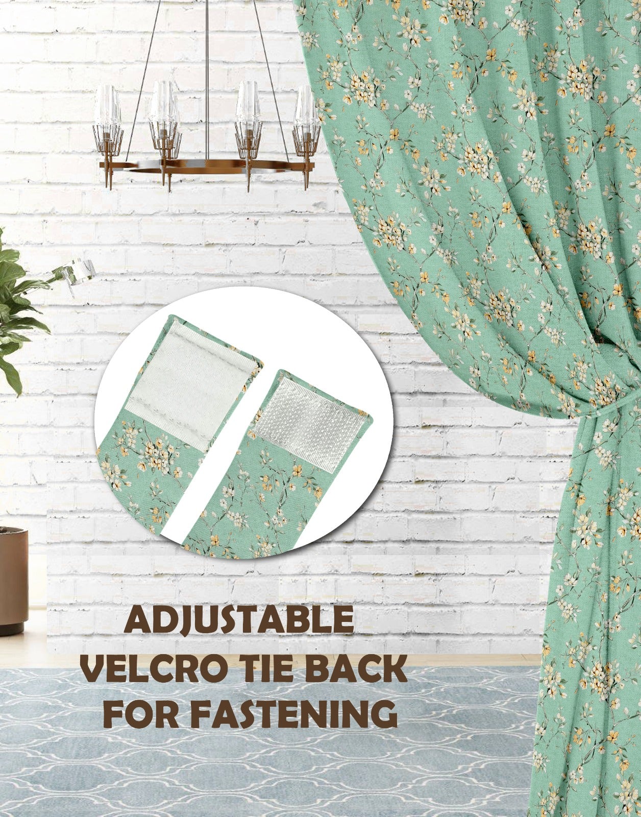 Comic Pista Blackout Curtains – Floral Charm with Light-Blocking Comfort