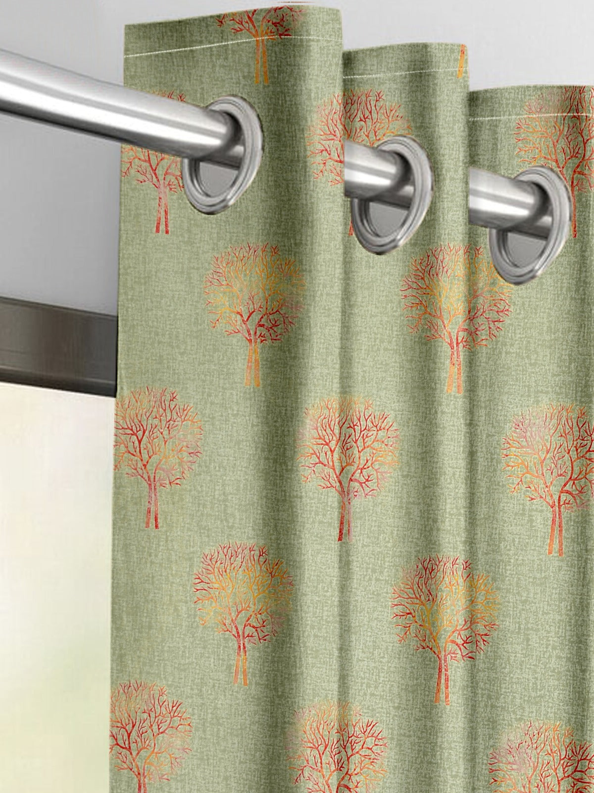 Forex Green Tree Curtains – Nature's Touch for Your Home
