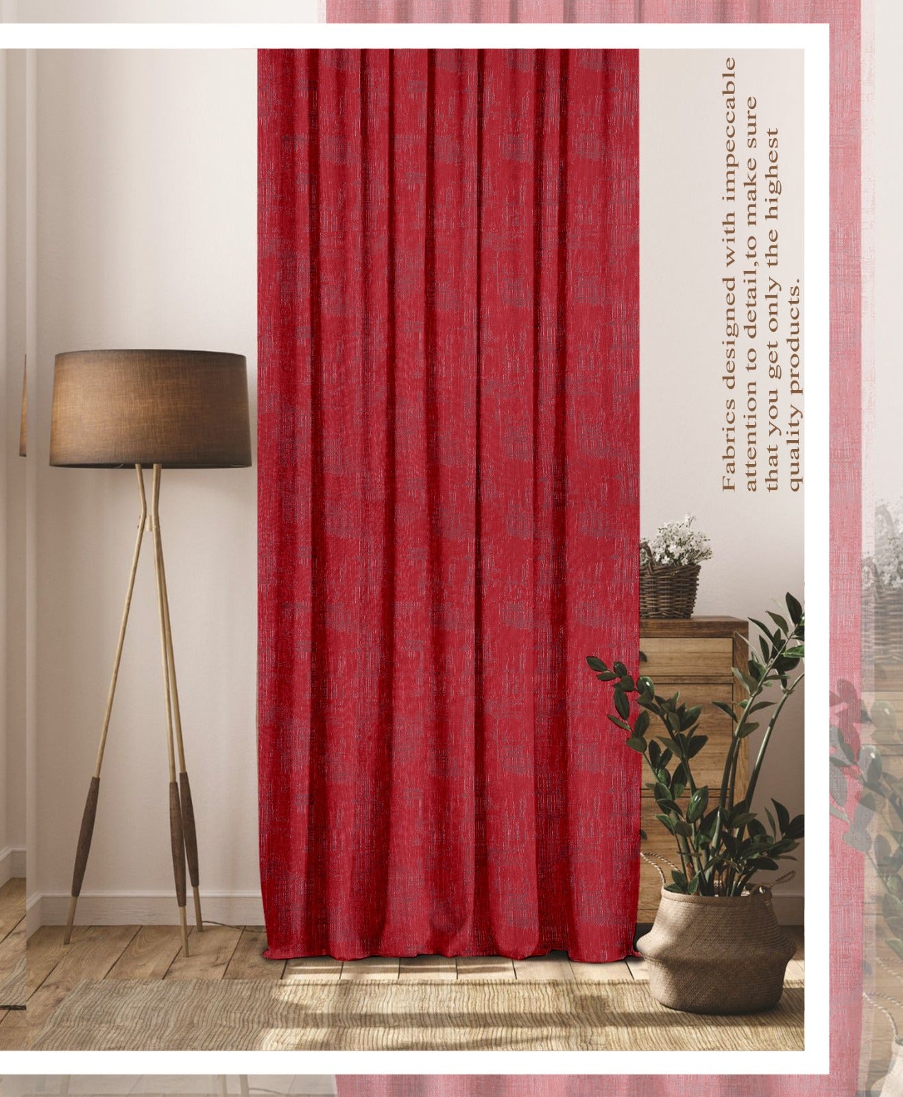 Ice Crush Maroon Curtains – Bold Textured Elegance for Sophisticated Spaces