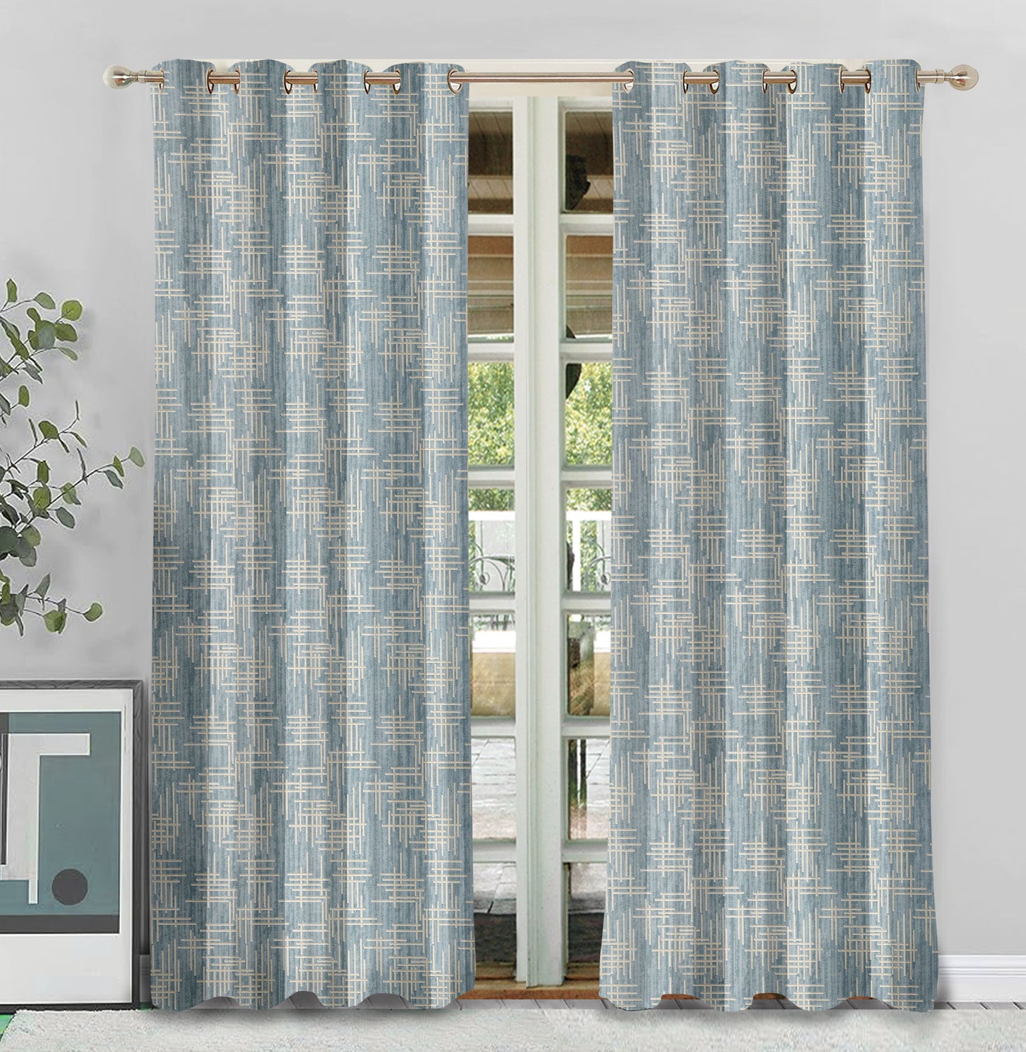 Santino Grey Curtains – Modern Linear Elegance for Contemporary Spaces
