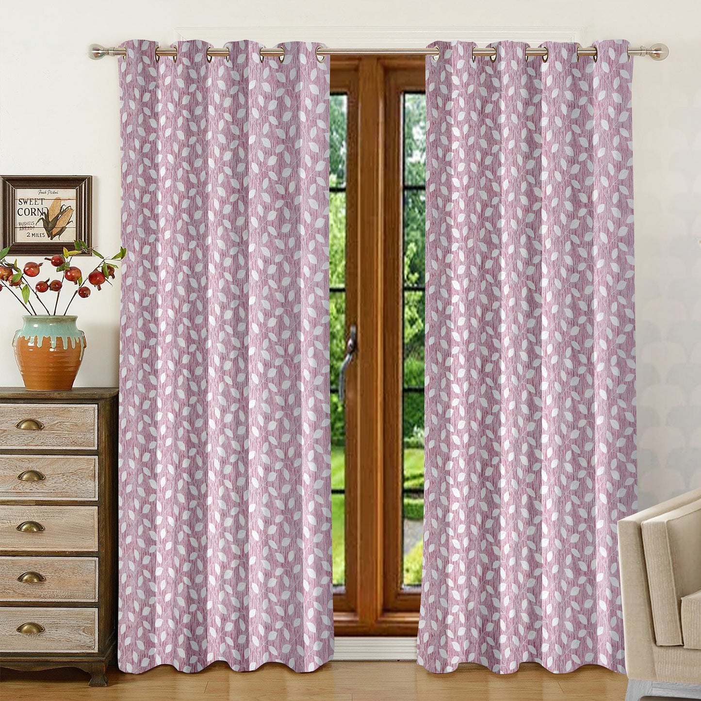 Titan Rose Curtains – Soft Leafy Design for a Charming and Elegant Interior