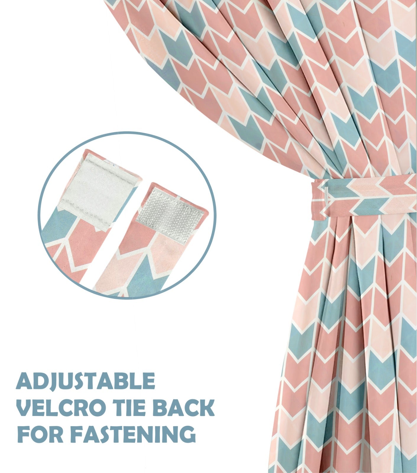 Upton Pink Chevron Curtains – Soft Geometric Design for Modern and Subtle Interiors