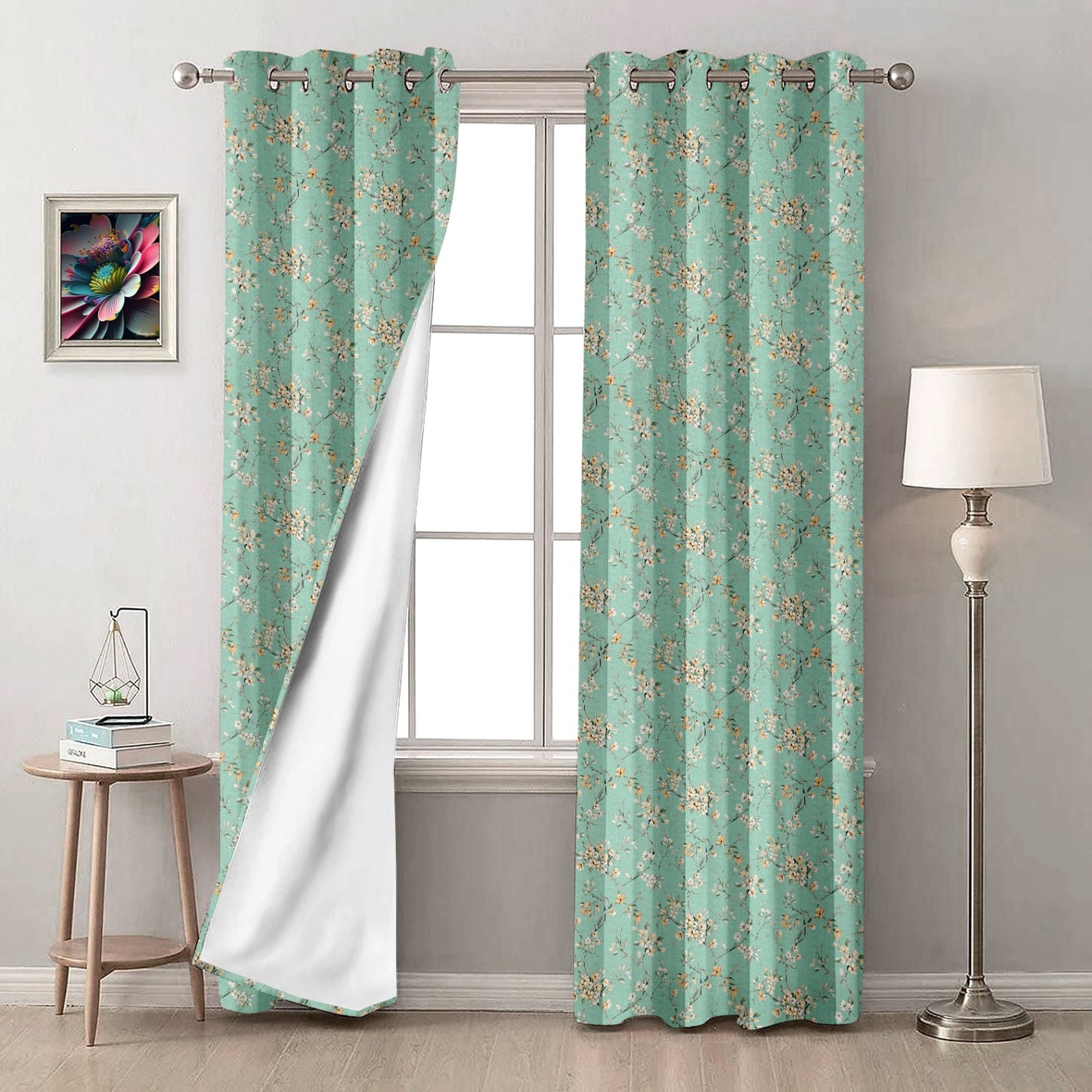 Comic Pista Blackout Curtains – Floral Charm with Light-Blocking Comfort