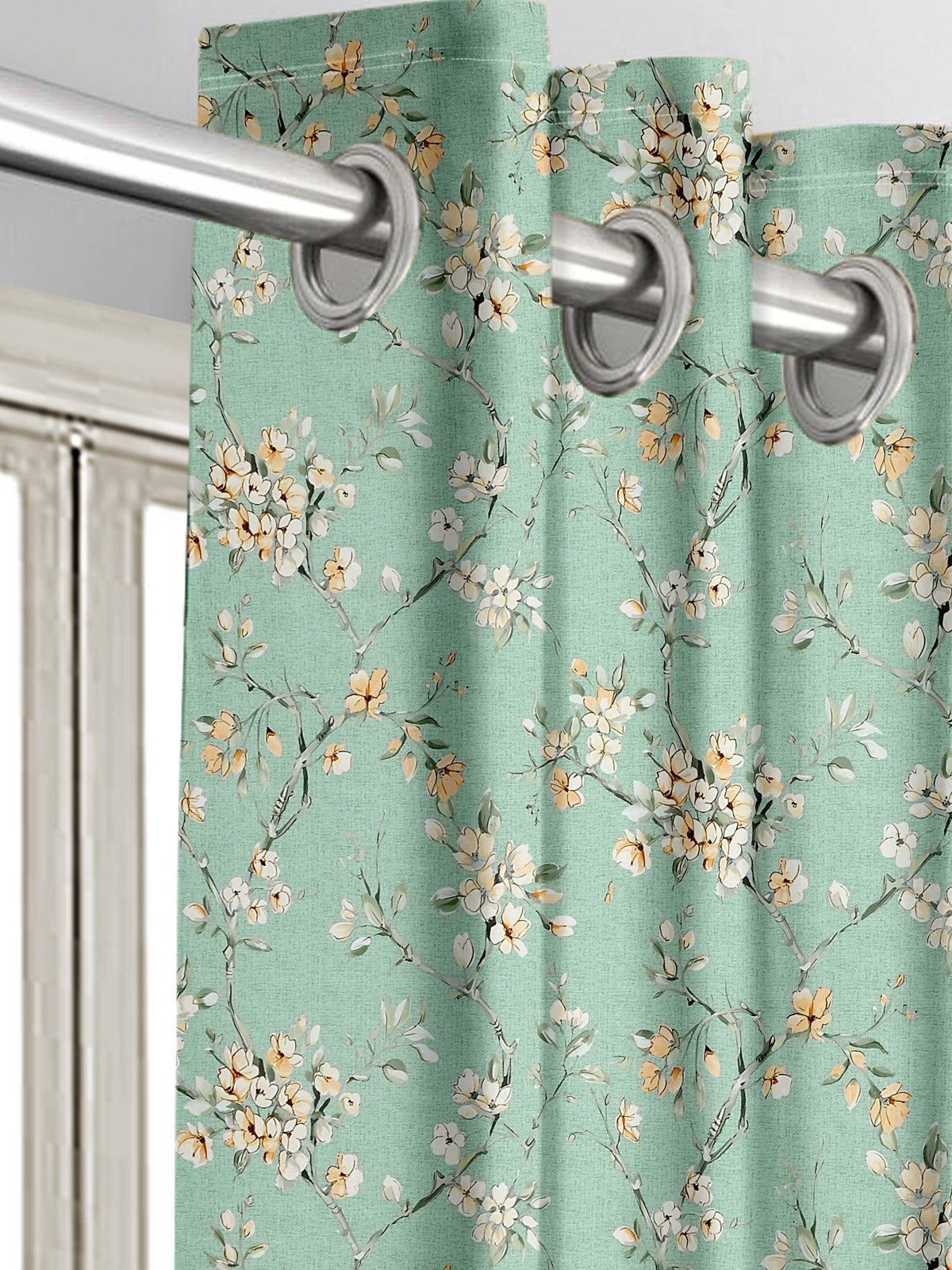 Comic Pista Blackout Curtains – Floral Charm with Light-Blocking Comfort