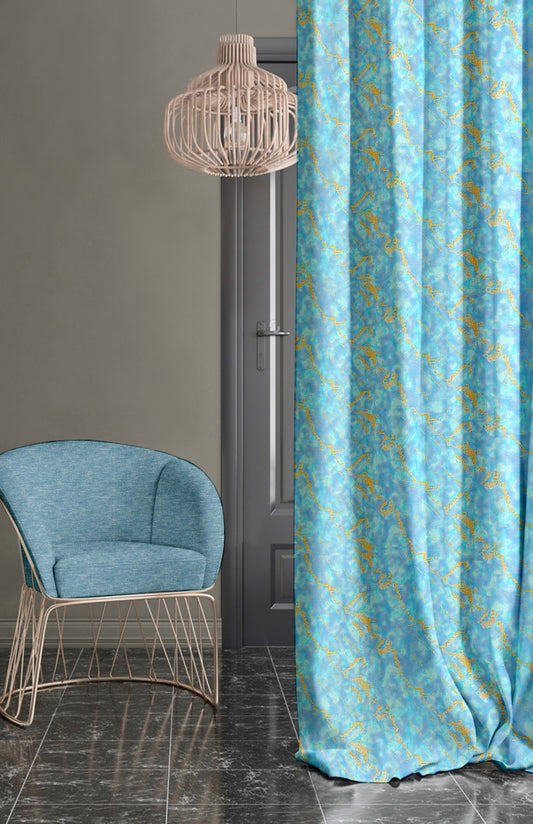 Digi gold Aqua Curtains – Vibrant Elegance