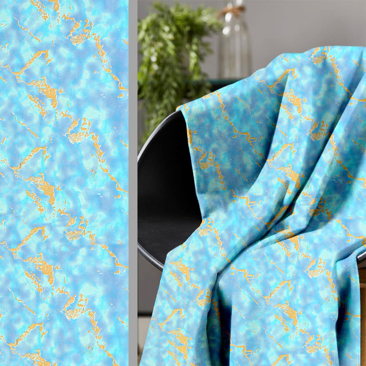 Digi gold Aqua Curtains – Vibrant Elegance