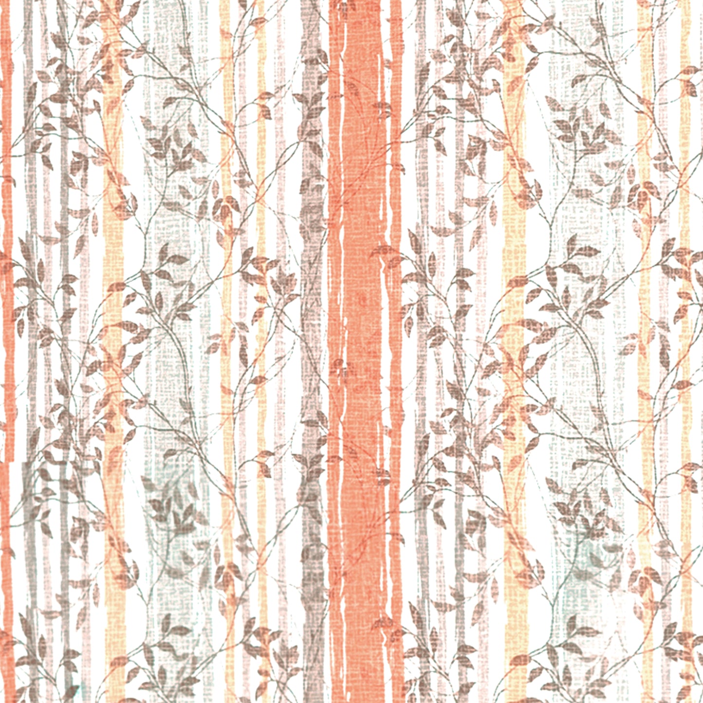 Famina Peach Curtains – Delicate Floral Stripes for a Fresh and Elegant Look