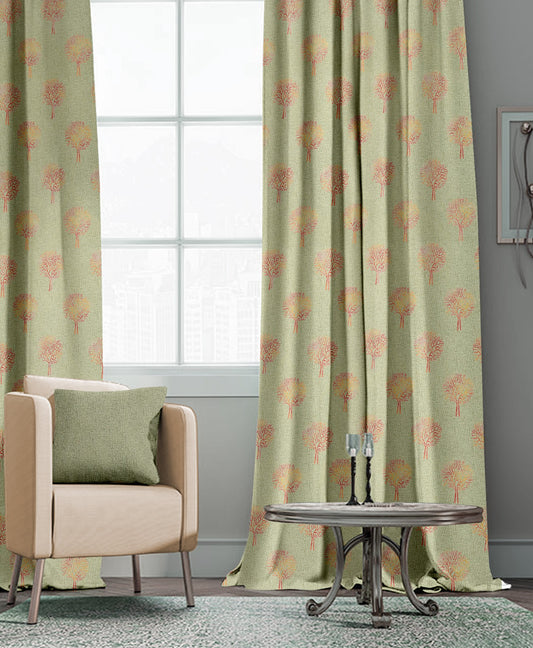 Forex Green Tree Curtains – Nature's Touch for Your Home