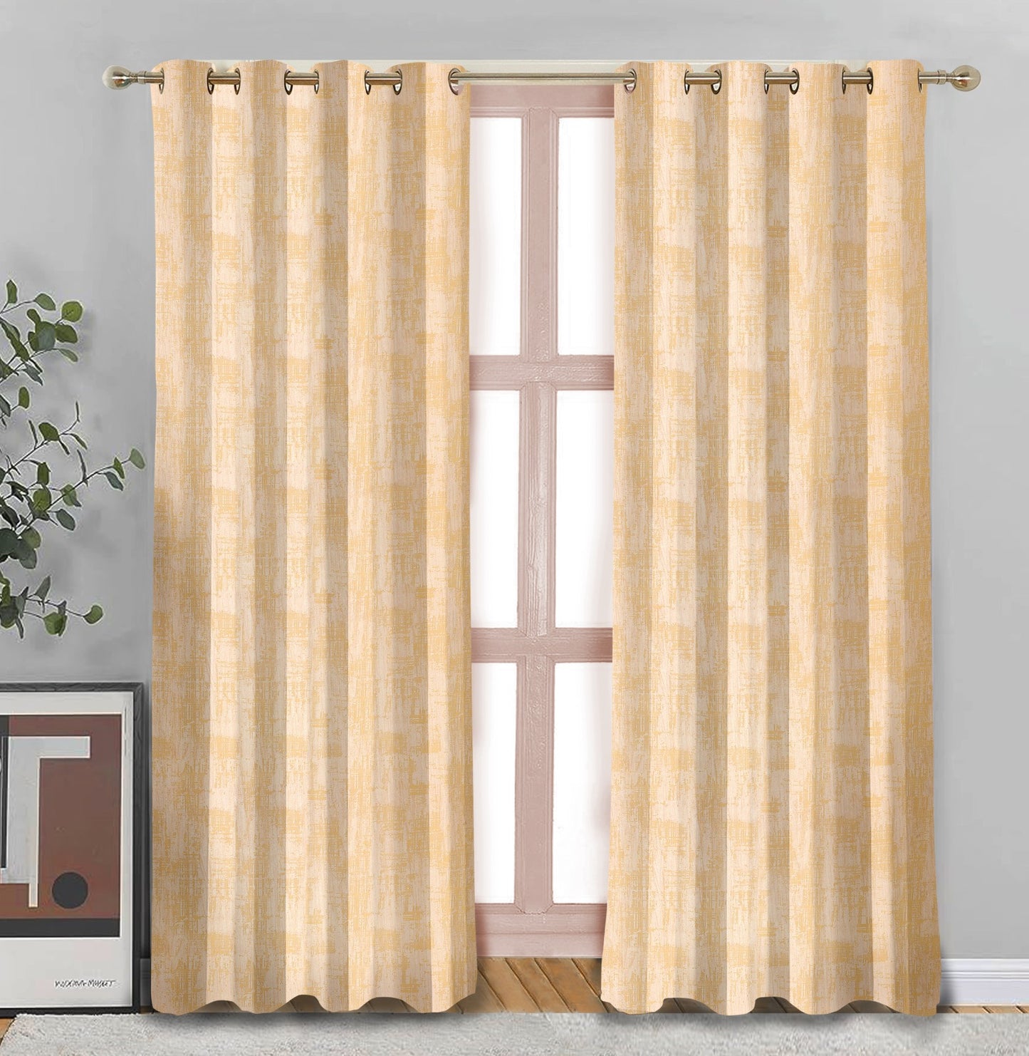 Ice Crush Cream Curtains – Soft Textured Elegance for Warm and Bright Interiors