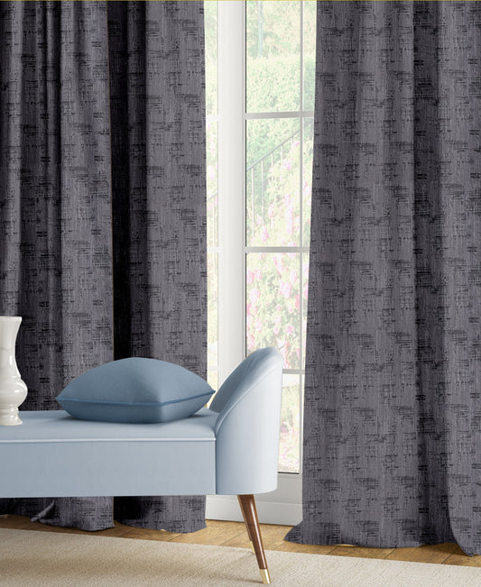 Ice Crush Grey Curtains – Modern Textured Elegance for Sophisticated Interiors