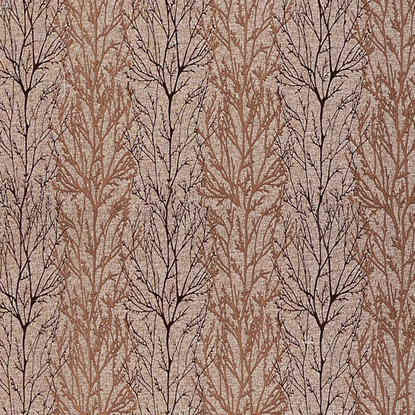 Juliet Brown Curtains – Elegant Tree Design with a Warm Rustic Appeal