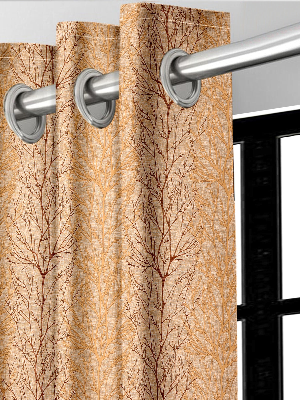 Juliet Gold Curtains – Luxurious Tree Pattern for a Warm and Elegant Touch