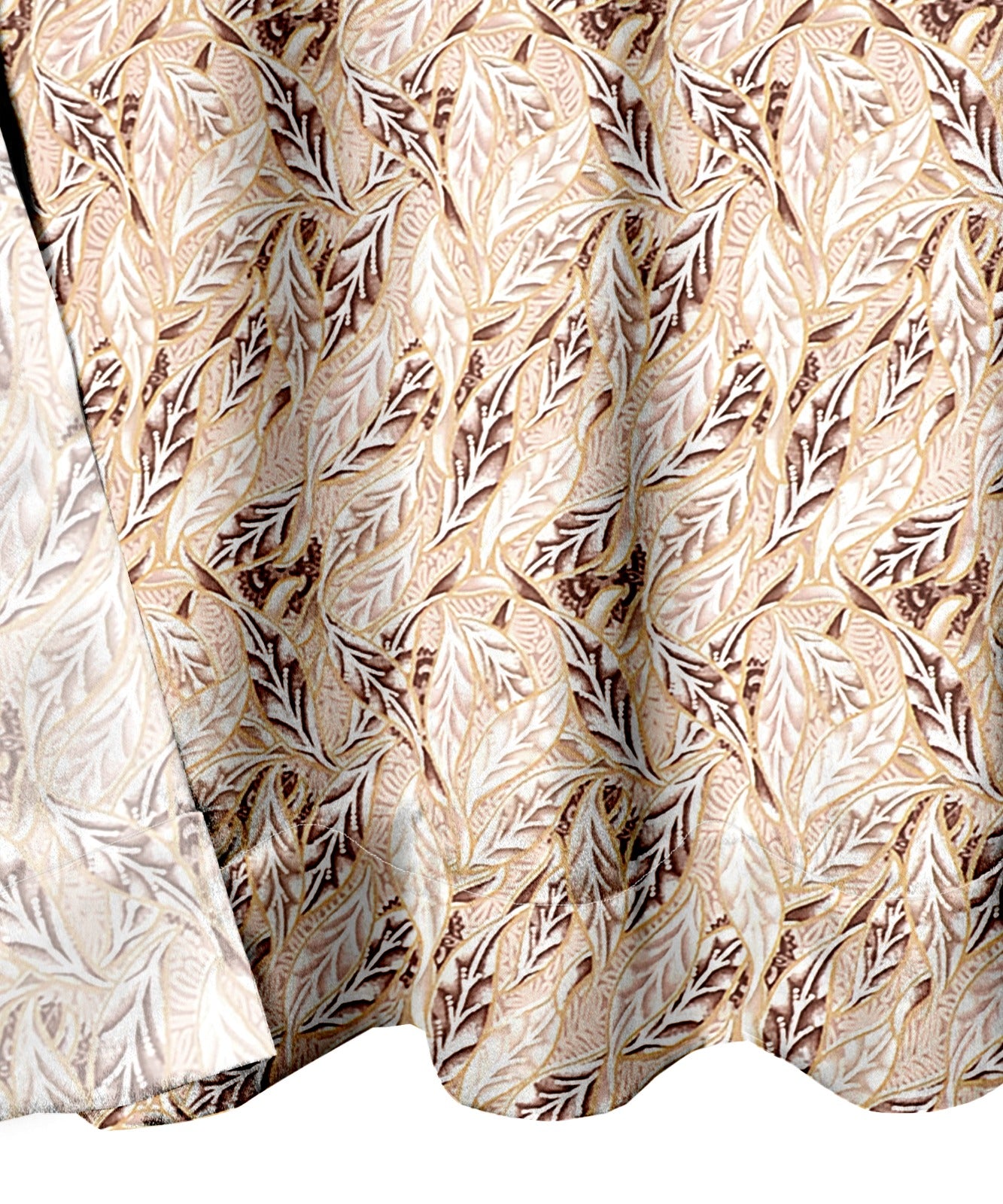 Ornate Coffee Curtains – Warm Botanical Charm