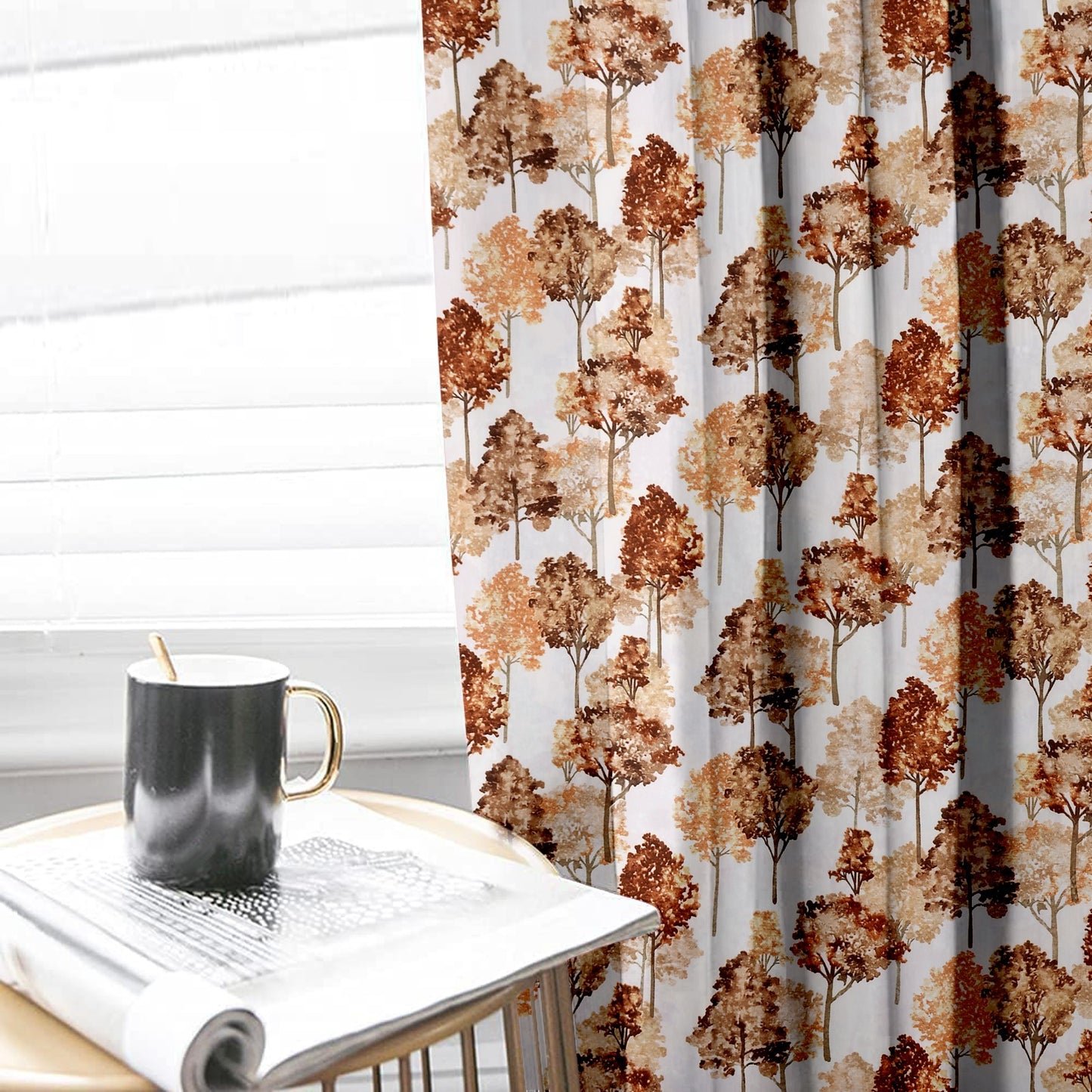 Oster Coffee Curtains – Warm Autumn Ambience