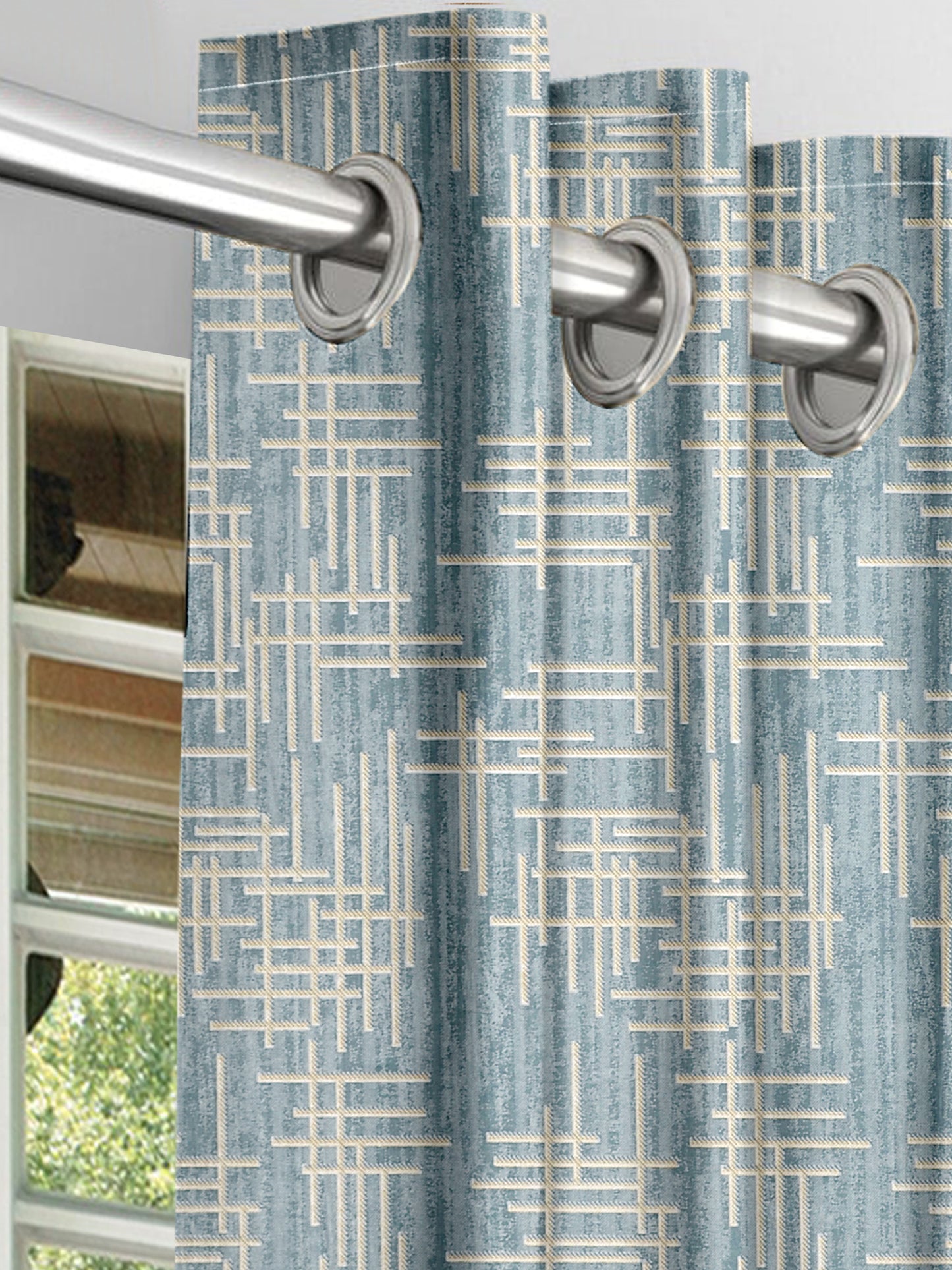 Santino Grey Curtains – Modern Linear Elegance for Contemporary Spaces