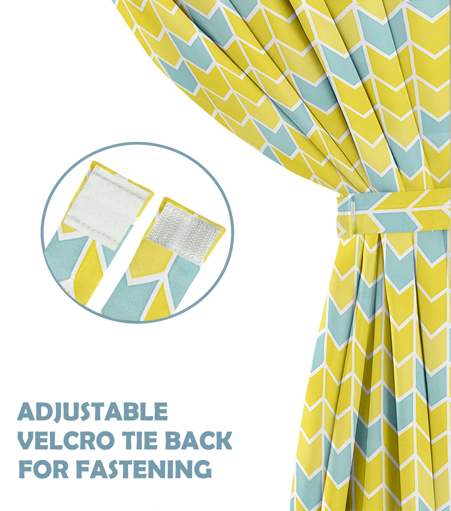 Upton Green Chevron Curtains – Vibrant Geometric Design with Energy-Efficient Blackout
